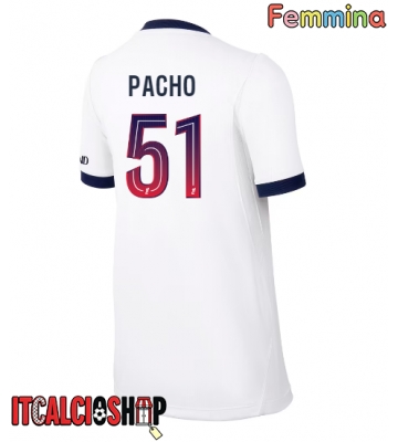 Paris Saint-Germain Willian Pacho #51 Seconda Maglia Femmina 2026-27 Manica Corta